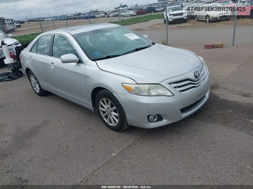 TOYOTA CAMRY 2011, VIN 4T4BF3EK3BR205425