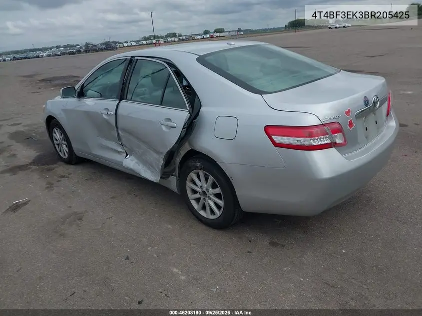 2011 TOYOTA CAMRY VIN 4T4BF3EK3BR205425 — фото 3