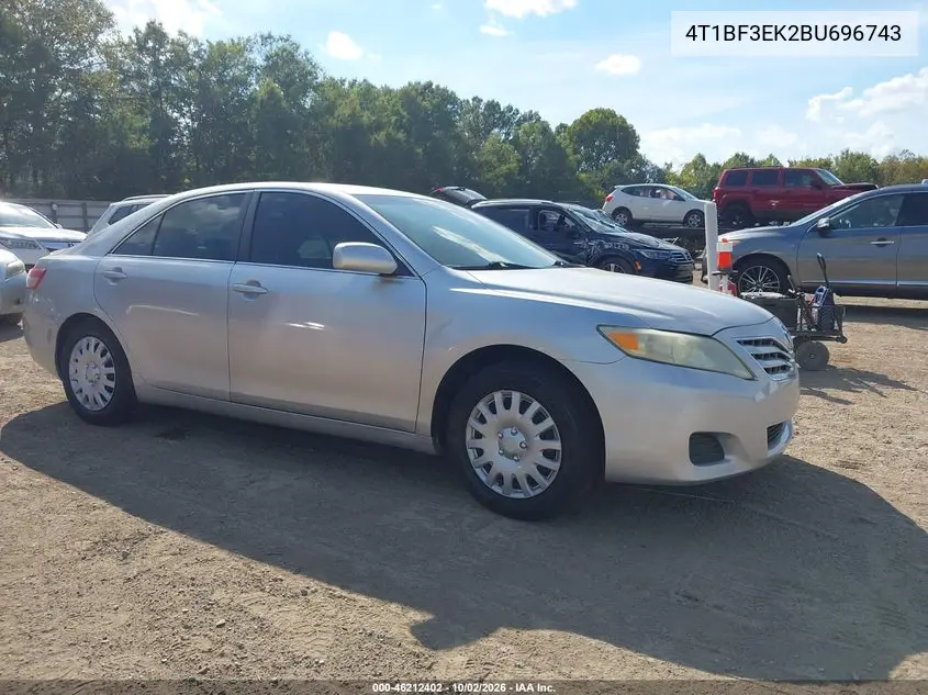 TOYOTA CAMRY 2011, VIN 4T1BF3EK2BU696743
