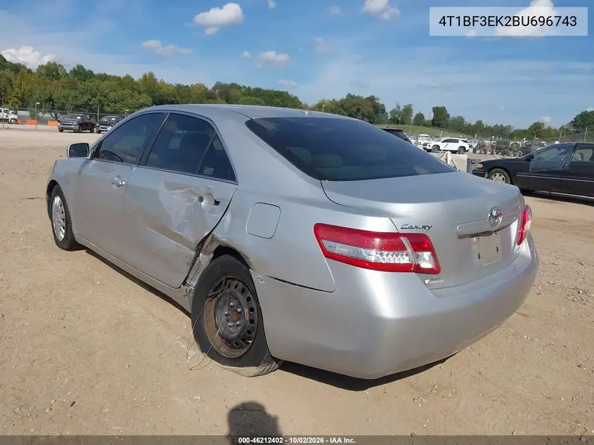 2011 TOYOTA CAMRY VIN 4T1BF3EK2BU696743 — фото 3