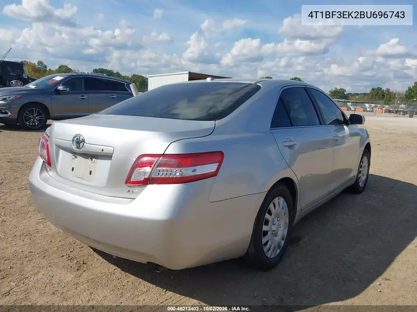 2011 TOYOTA CAMRY VIN 4T1BF3EK2BU696743 — фото 4