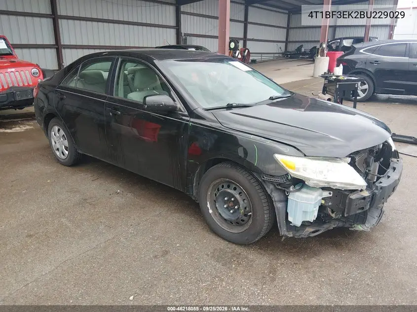 TOYOTA CAMRY 2011, VIN 4T1BF3EK2BU229029