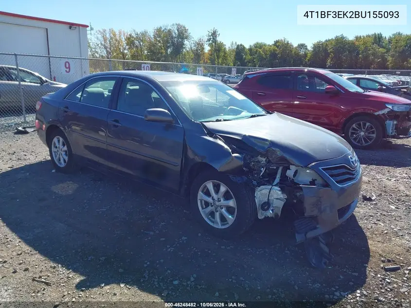 TOYOTA CAMRY 2011, VIN 4T1BF3EK2BU155093