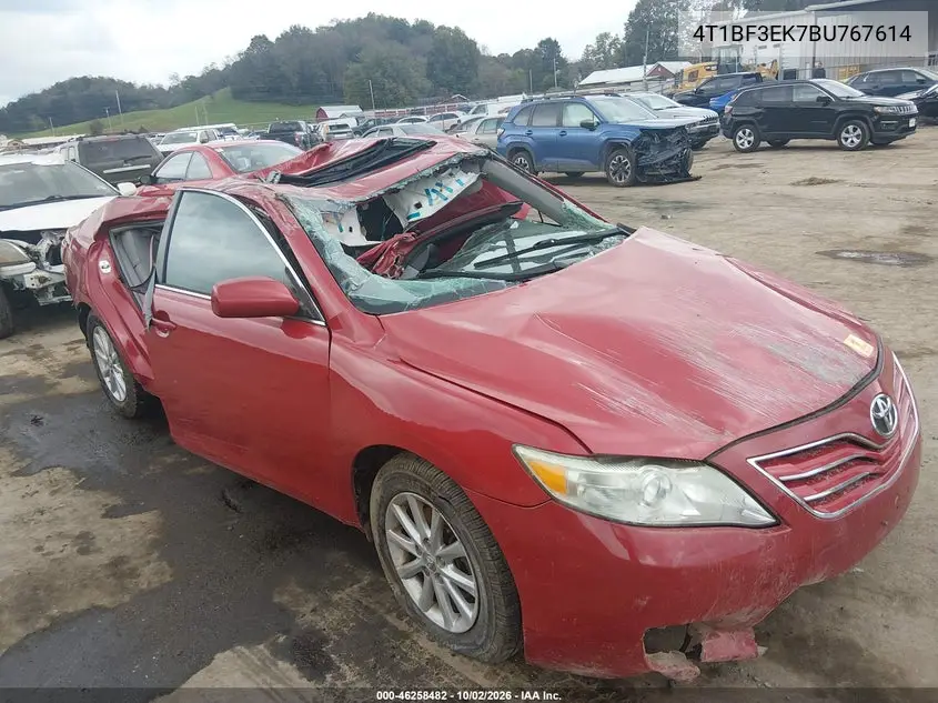 TOYOTA CAMRY 2011, VIN 4T1BF3EK7BU767614