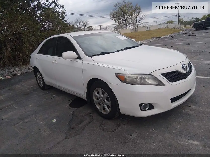 TOYOTA CAMRY 2011, VIN 4T1BF3EK2BU751613