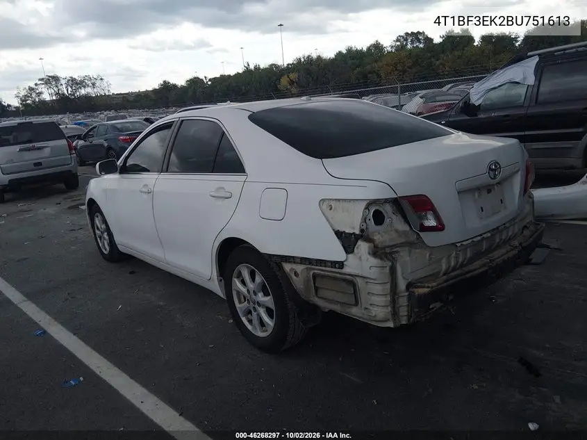 2011 TOYOTA CAMRY VIN 4T1BF3EK2BU751613 — фото 3