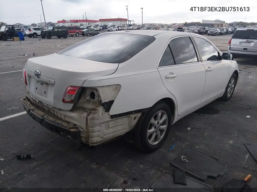 2011 TOYOTA CAMRY VIN 4T1BF3EK2BU751613 — фото 4