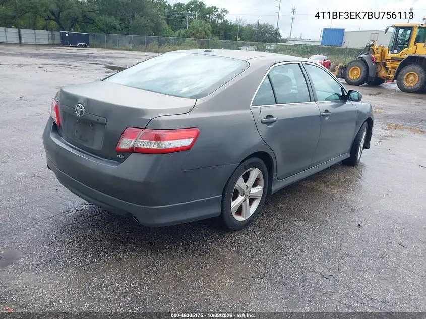 2011 TOYOTA CAMRY VIN 4T1BF3EK7BU756113 — фото 4
