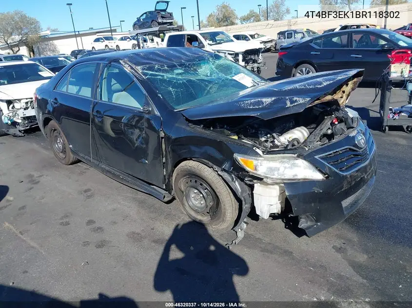 TOYOTA CAMRY 2011, VIN 4T4BF3EK1BR118302