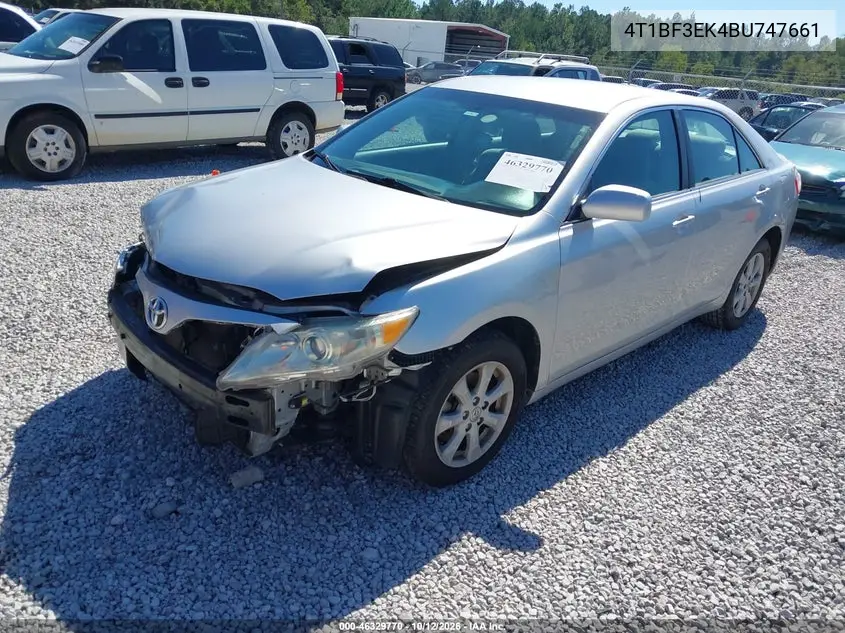 2011 TOYOTA CAMRY VIN 4T1BF3EK4BU747661 — фото 2