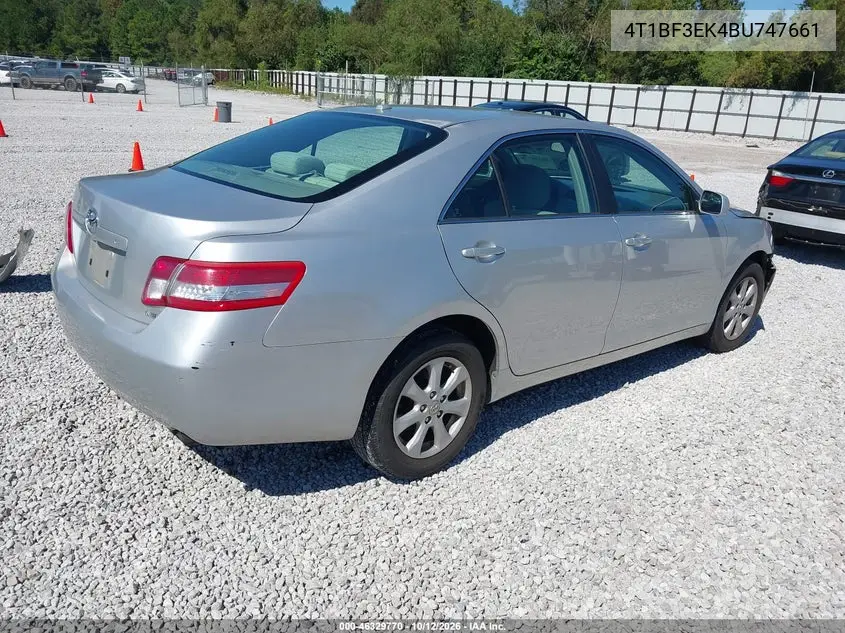 2011 TOYOTA CAMRY VIN 4T1BF3EK4BU747661 — фото 4