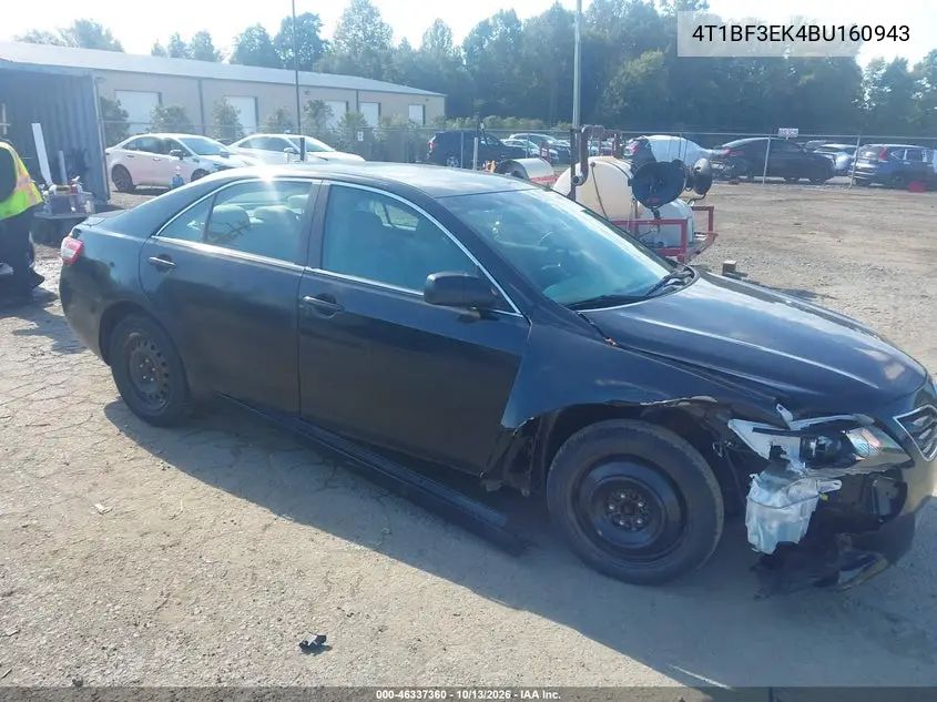 TOYOTA CAMRY 2011, VIN 4T1BF3EK4BU160943