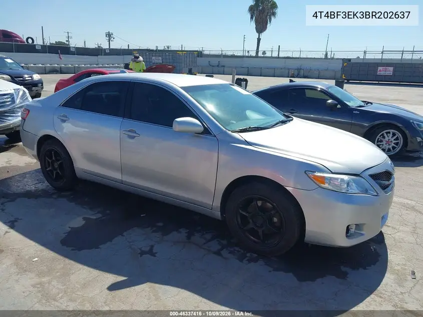 TOYOTA CAMRY 2011, VIN 4T4BF3EK3BR202637