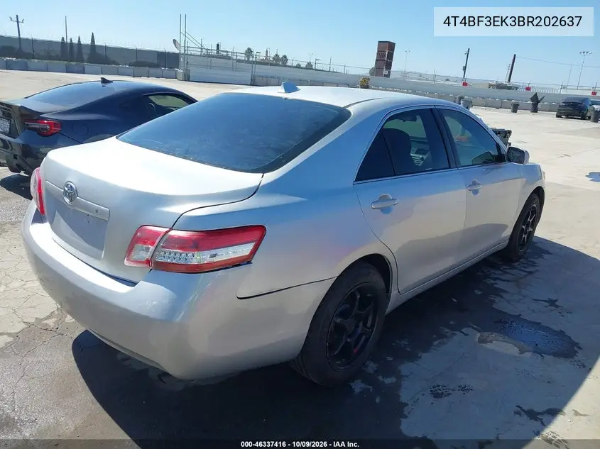 2011 TOYOTA CAMRY VIN 4T4BF3EK3BR202637 — фото 4