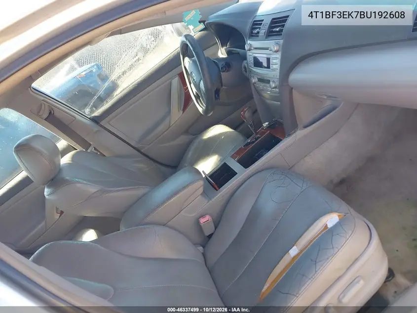 TOYOTA CAMRY 2011, VIN 4T1BF3EK7BU192608