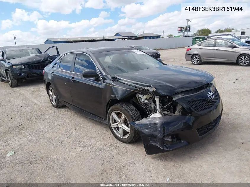 TOYOTA CAMRY 2011, VIN 4T4BF3EK3BR161944