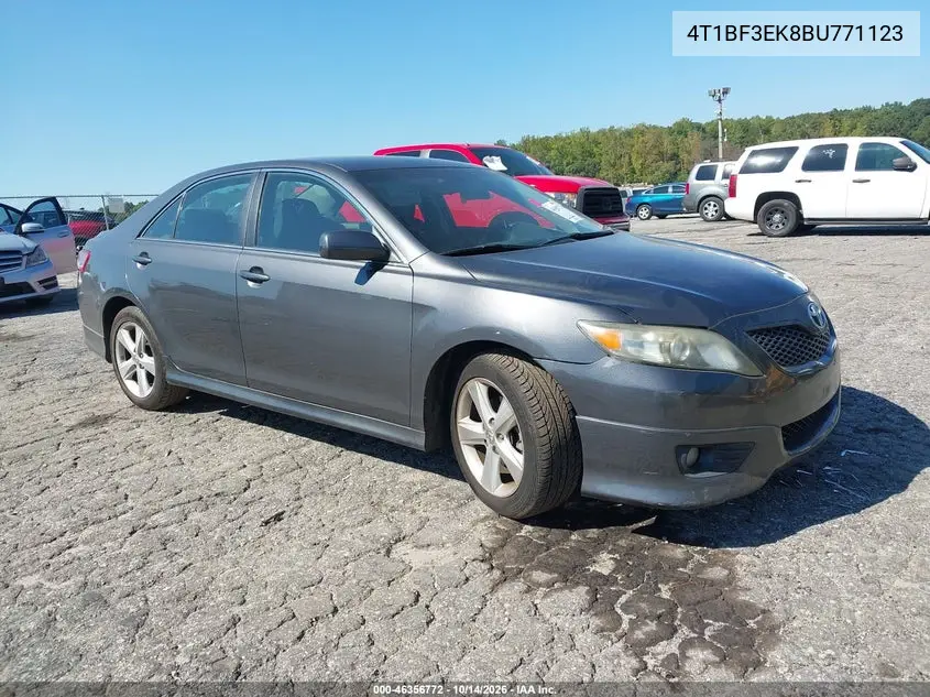 TOYOTA CAMRY 2011, VIN 4T1BF3EK8BU771123