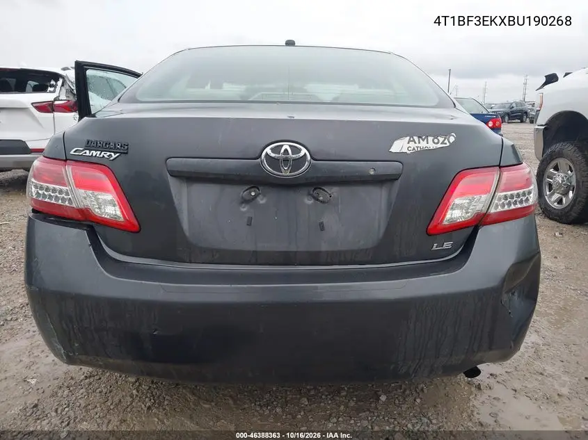 2011 TOYOTA CAMRY VIN 4T1BF3EKXBU190268 — фото 12