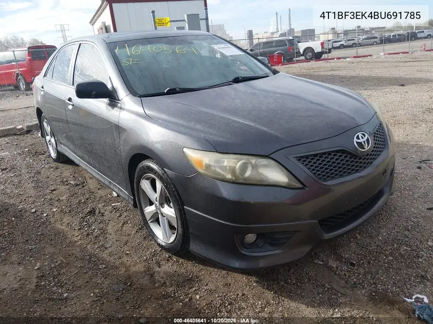 TOYOTA CAMRY 2011, VIN 4T1BF3EK4BU691785