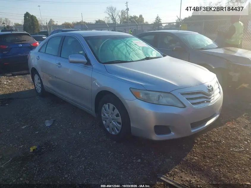 TOYOTA CAMRY 2011, VIN 4T4BF3EK2BR184437