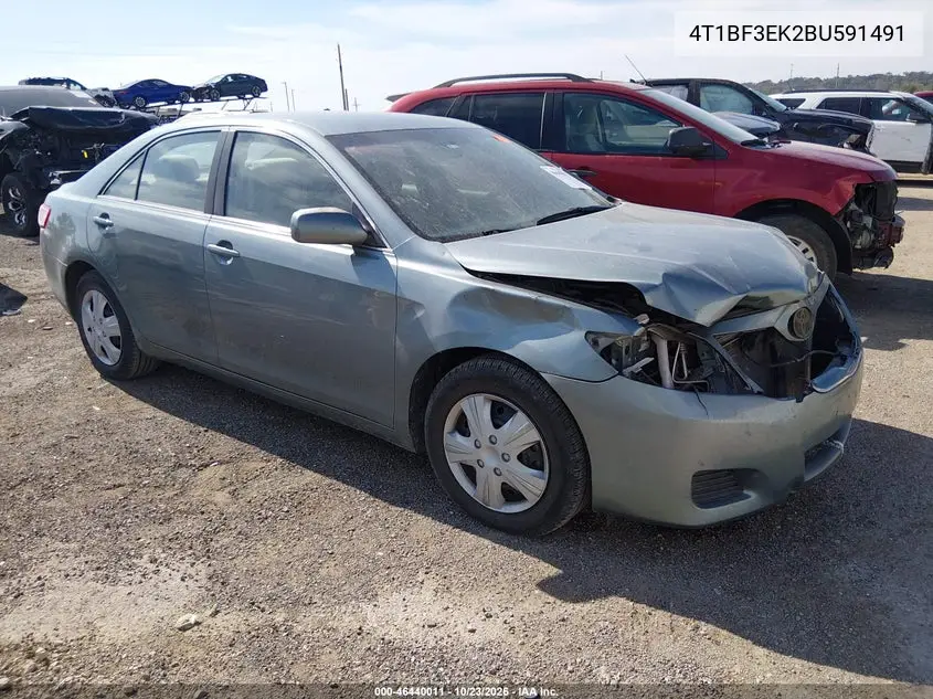 TOYOTA CAMRY 2011, VIN 4T1BF3EK2BU591491
