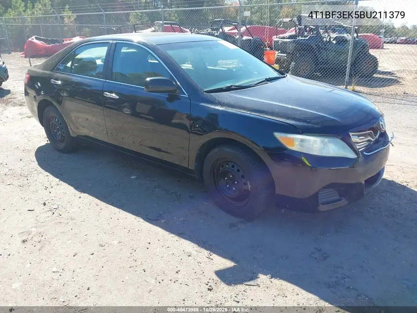 TOYOTA CAMRY 2011, VIN 4T1BF3EK5BU211379