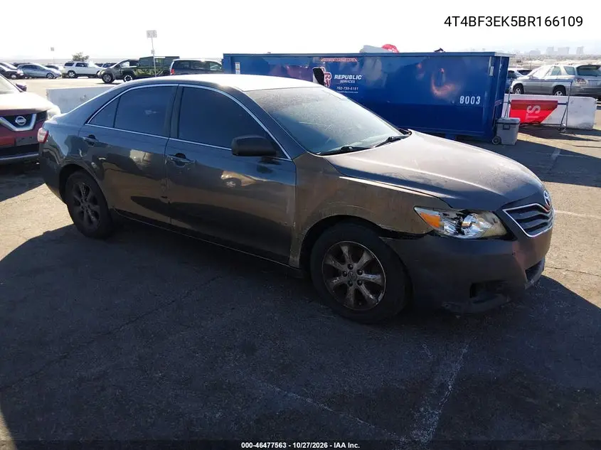 TOYOTA CAMRY 2011, VIN 4T4BF3EK5BR166109