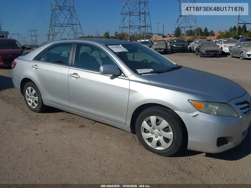 TOYOTA CAMRY 2011, VIN 4T1BF3EK4BU171876