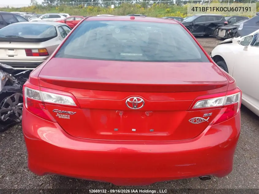 2012 TOYOTA CAMRY VIN 4T1BF1FK0CU607191 — фото 17