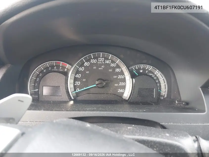 2012 TOYOTA CAMRY VIN 4T1BF1FK0CU607191 — фото 7