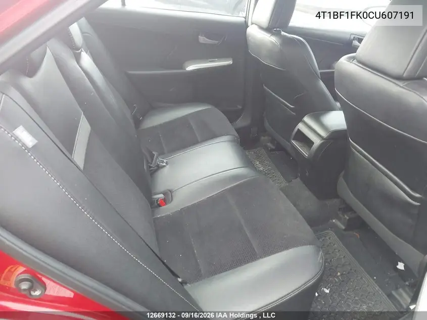 2012 TOYOTA CAMRY VIN 4T1BF1FK0CU607191 — фото 8