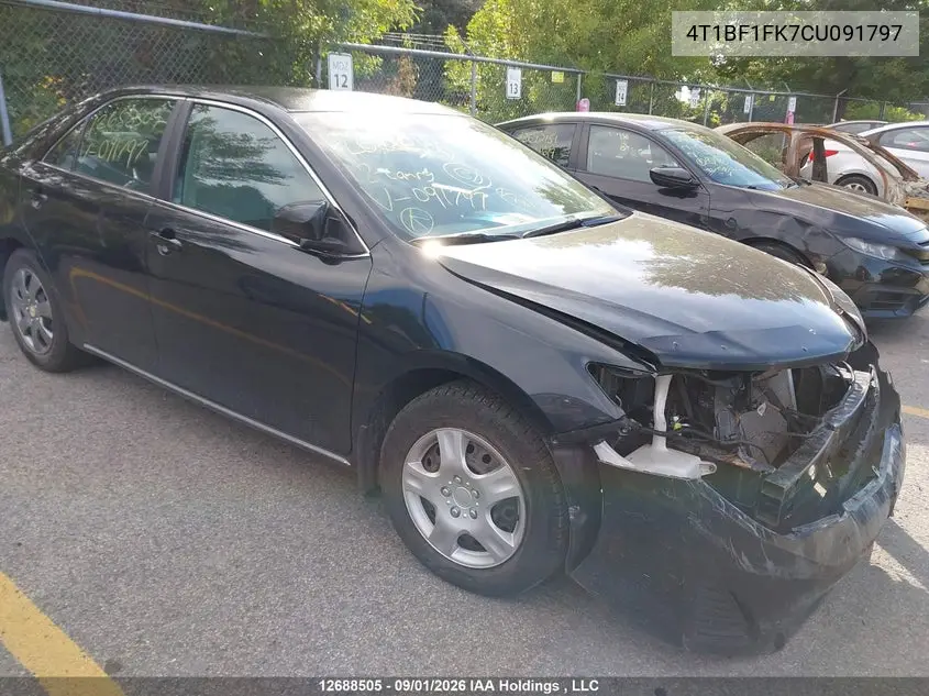 TOYOTA CAMRY 2012, VIN 4T1BF1FK7CU091797