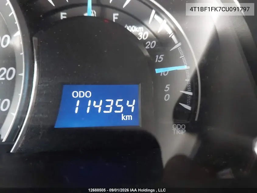 2012 TOYOTA CAMRY VIN 4T1BF1FK7CU091797 — фото 16