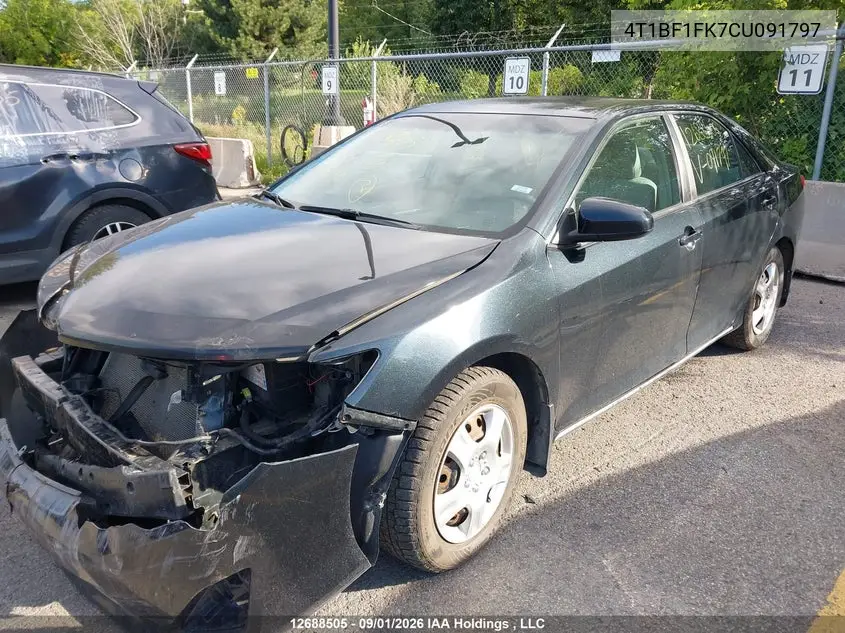 2012 TOYOTA CAMRY VIN 4T1BF1FK7CU091797 — фото 2