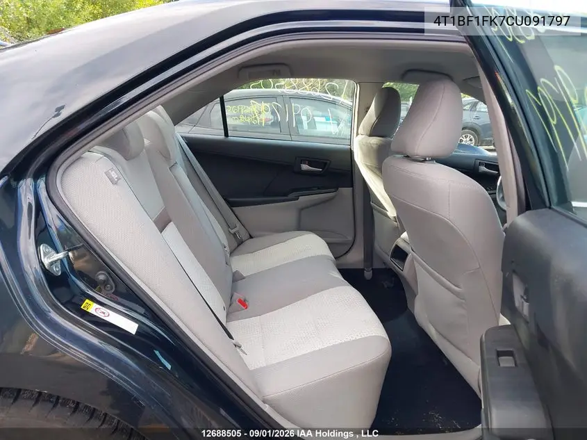 2012 TOYOTA CAMRY VIN 4T1BF1FK7CU091797 — фото 8