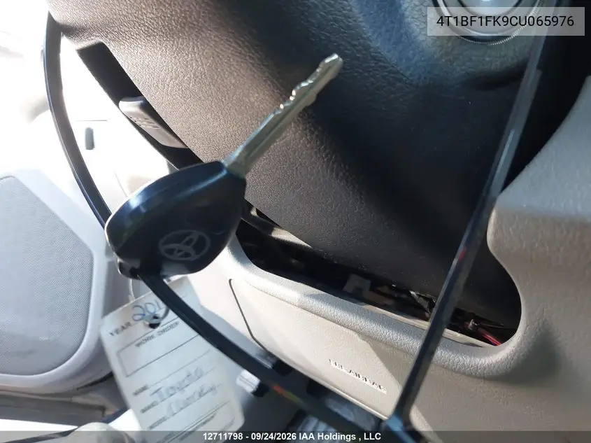 2012 TOYOTA CAMRY VIN 4T1BF1FK9CU065976 — фото 11