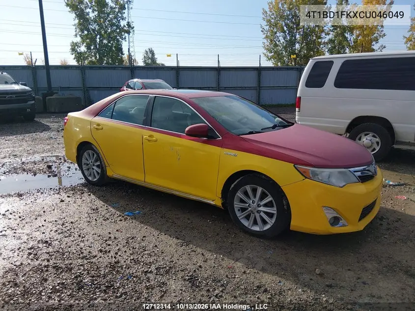 TOYOTA CAMRY 2012, VIN 4T1BD1FKXCU046049