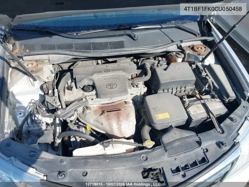2012 TOYOTA CAMRY VIN 4T1BF1FK0CU050458 — фото 10
