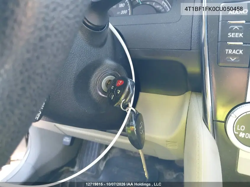 2012 TOYOTA CAMRY VIN 4T1BF1FK0CU050458 — фото 11