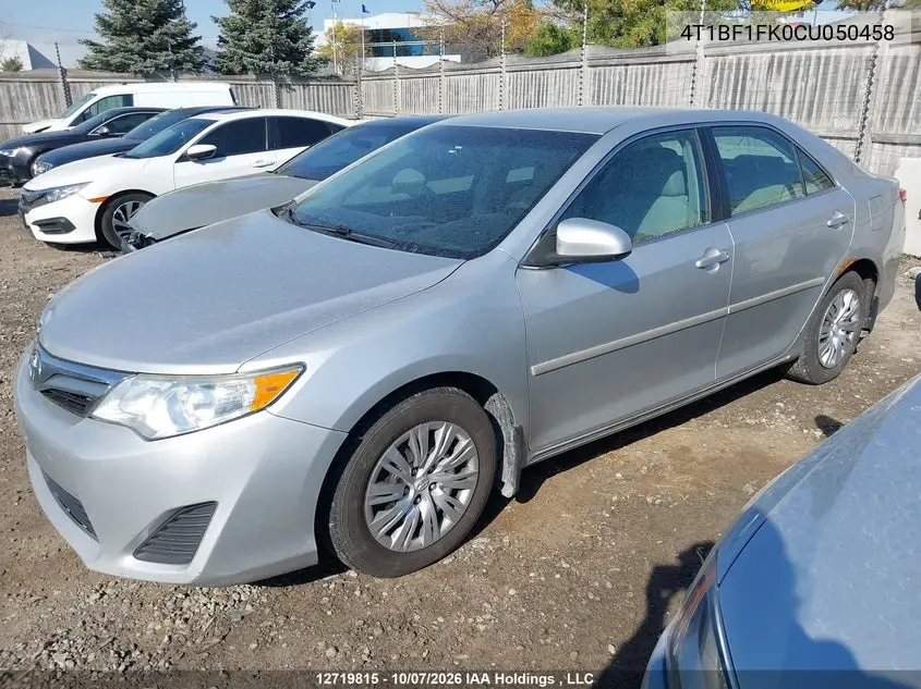 2012 TOYOTA CAMRY VIN 4T1BF1FK0CU050458 — фото 14