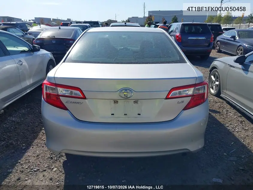 2012 TOYOTA CAMRY VIN 4T1BF1FK0CU050458 — фото 16