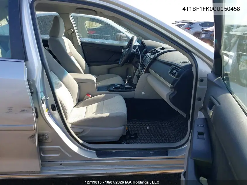 2012 TOYOTA CAMRY VIN 4T1BF1FK0CU050458 — фото 5