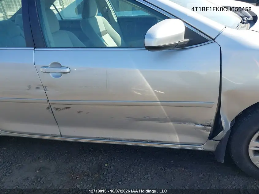 2012 TOYOTA CAMRY VIN 4T1BF1FK0CU050458 — фото 6
