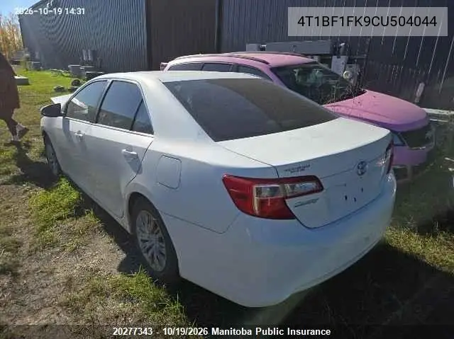 2012 TOYOTA CAMRY VIN 4T1BF1FK9CU504044 — фото 3