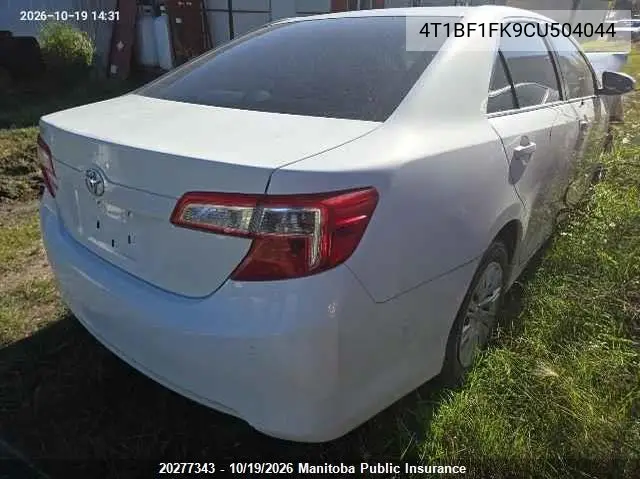 2012 TOYOTA CAMRY VIN 4T1BF1FK9CU504044 — фото 4
