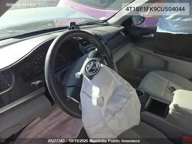 2012 TOYOTA CAMRY VIN 4T1BF1FK9CU504044 — фото 5