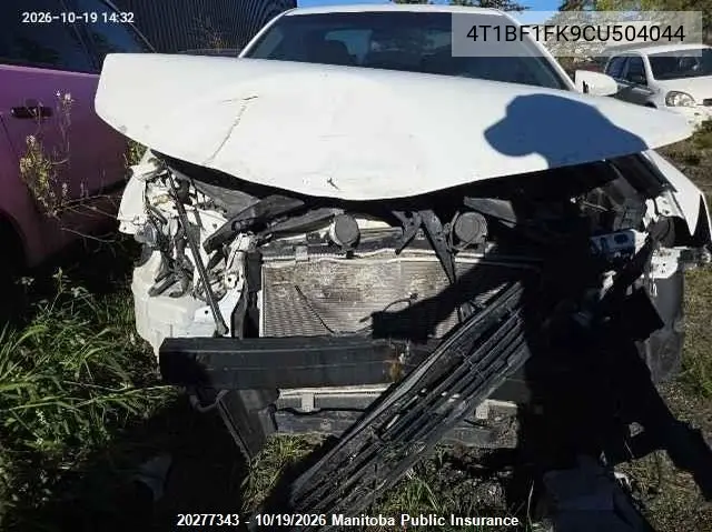 2012 TOYOTA CAMRY VIN 4T1BF1FK9CU504044 — фото 6