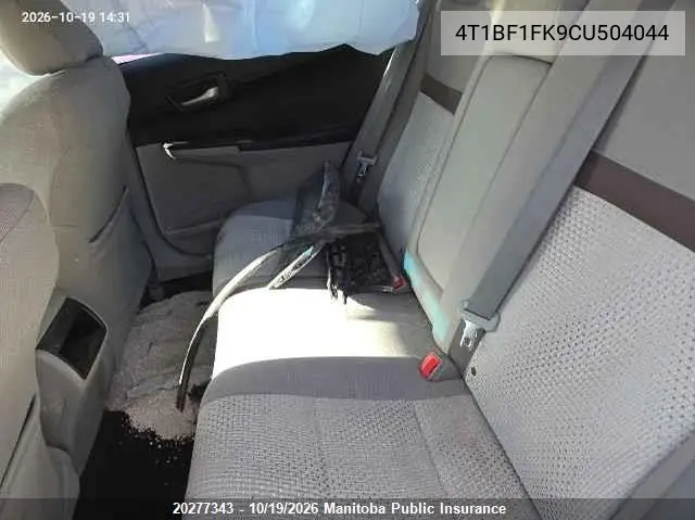 2012 TOYOTA CAMRY VIN 4T1BF1FK9CU504044 — фото 8