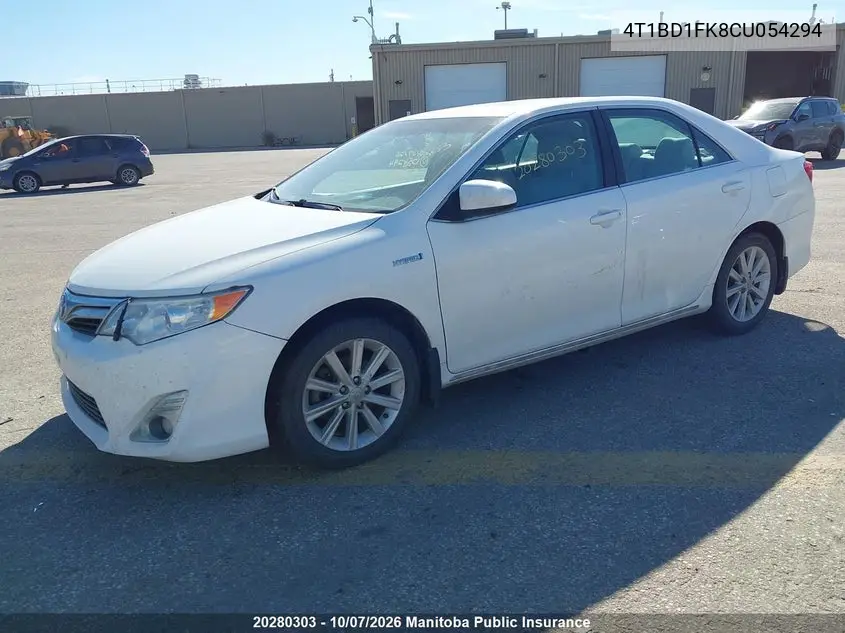 2012 TOYOTA CAMRY VIN 4T1BD1FK8CU054294 — фото 2