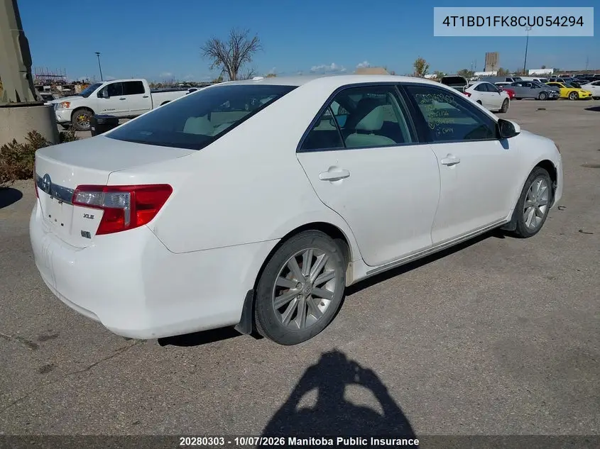 2012 TOYOTA CAMRY VIN 4T1BD1FK8CU054294 — фото 4